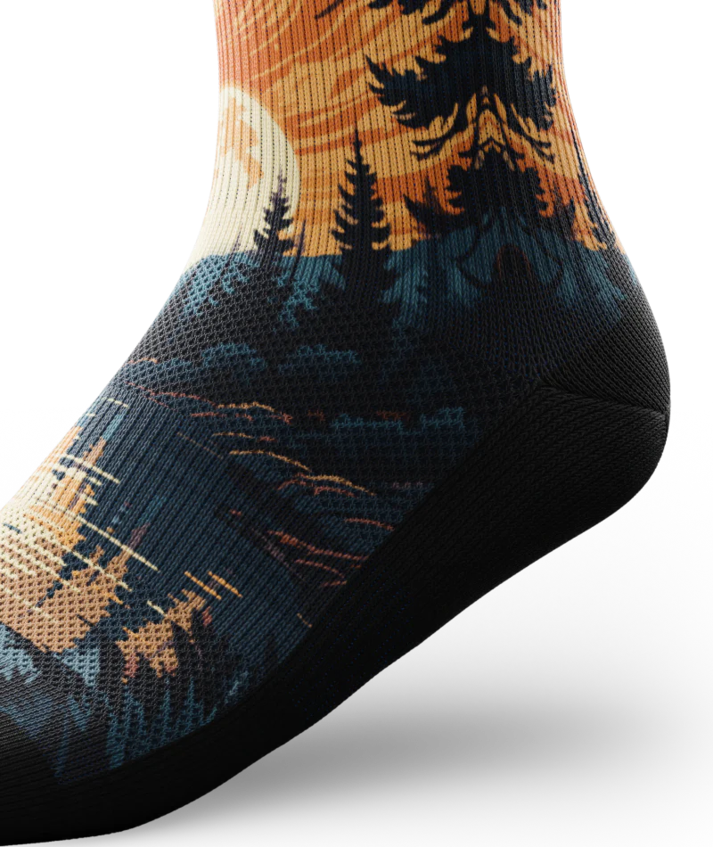 Fiery Night Athletic Knee High Compression Socks - Image 7