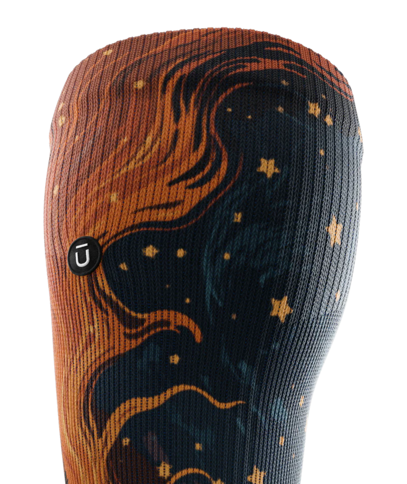 Fiery Night Athletic Knee High Compression Socks - Image 8