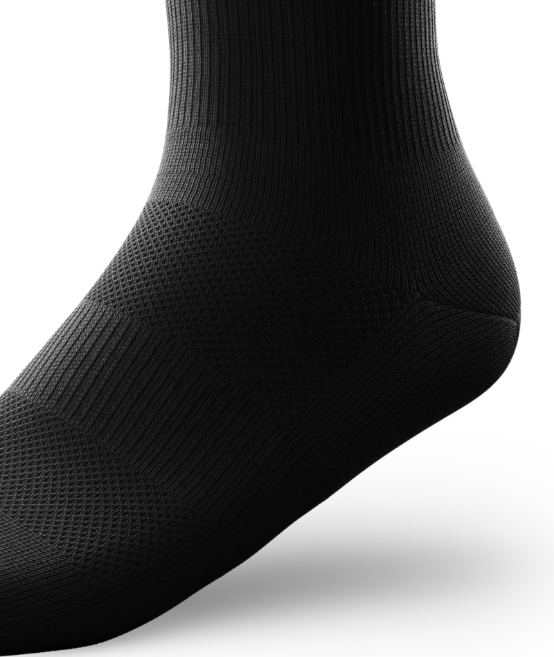 Flagship Black Athletic Quarter Socks - Image 7