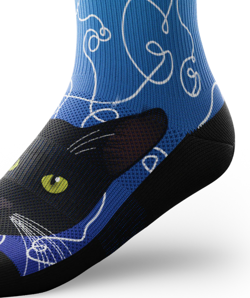 Kitten Around Athletic Knee High Compression Socks - Image 8