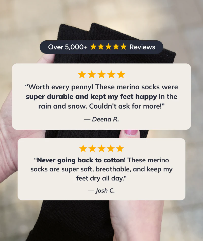 Flagship Black Merino Wool Knee High Compression Socks - Image 5