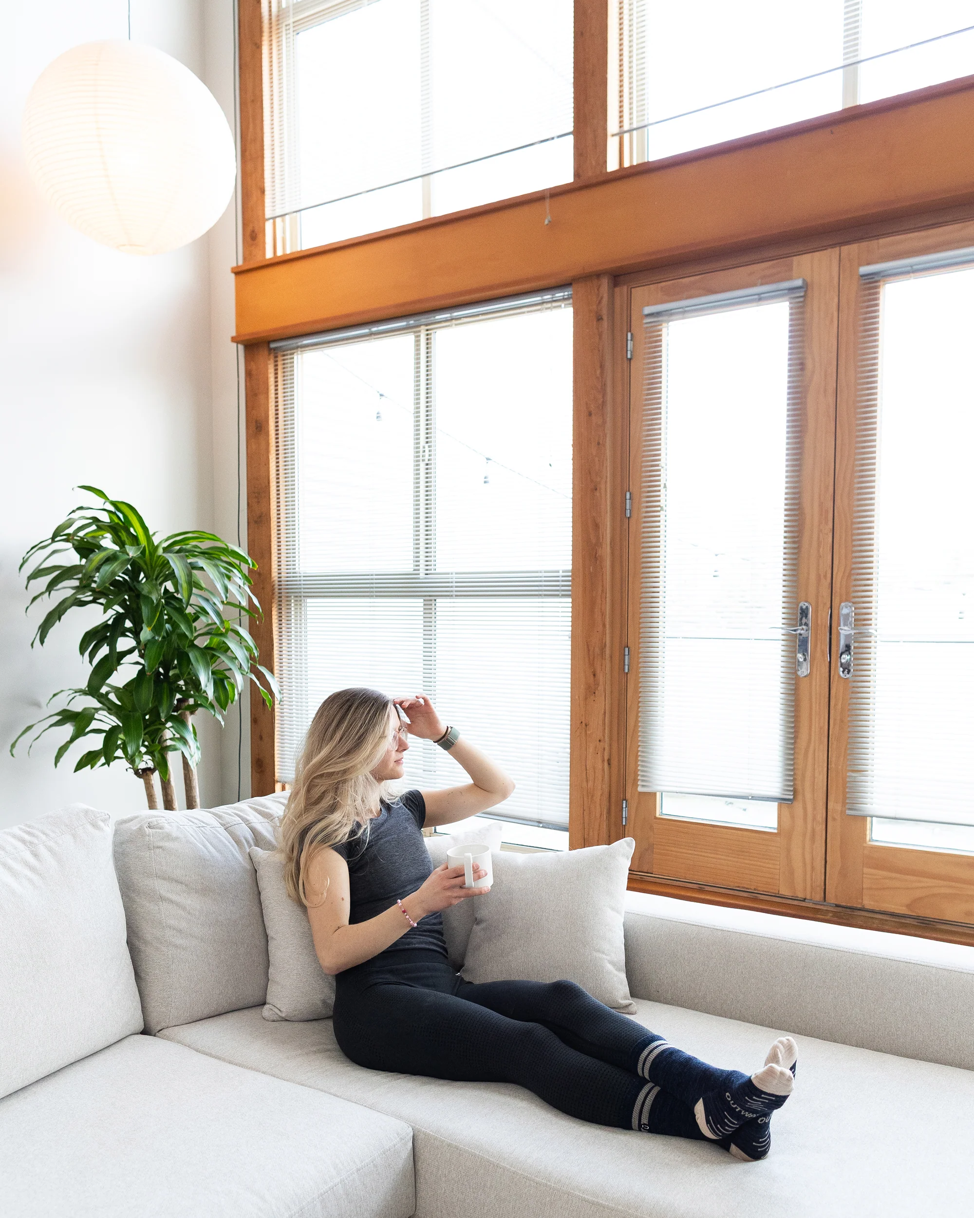 Cobalt Merino Wool Lite Crew Socks - Image 4