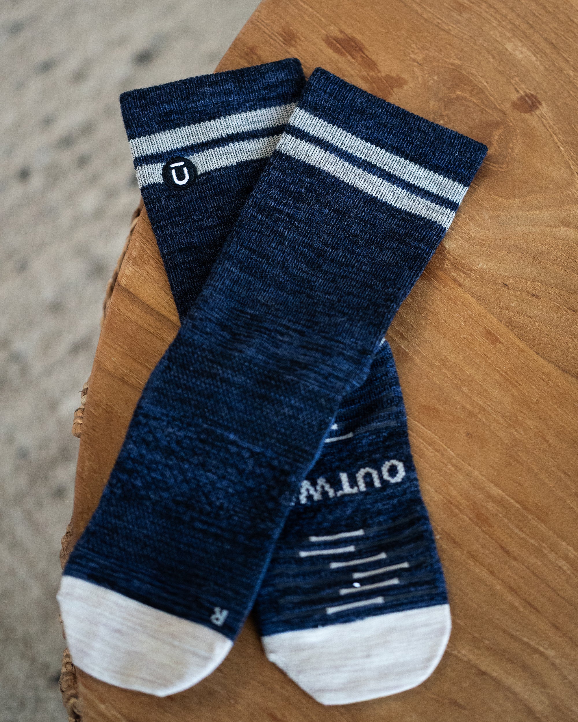 Cobalt Merino Wool Lite Crew Socks - Image 5