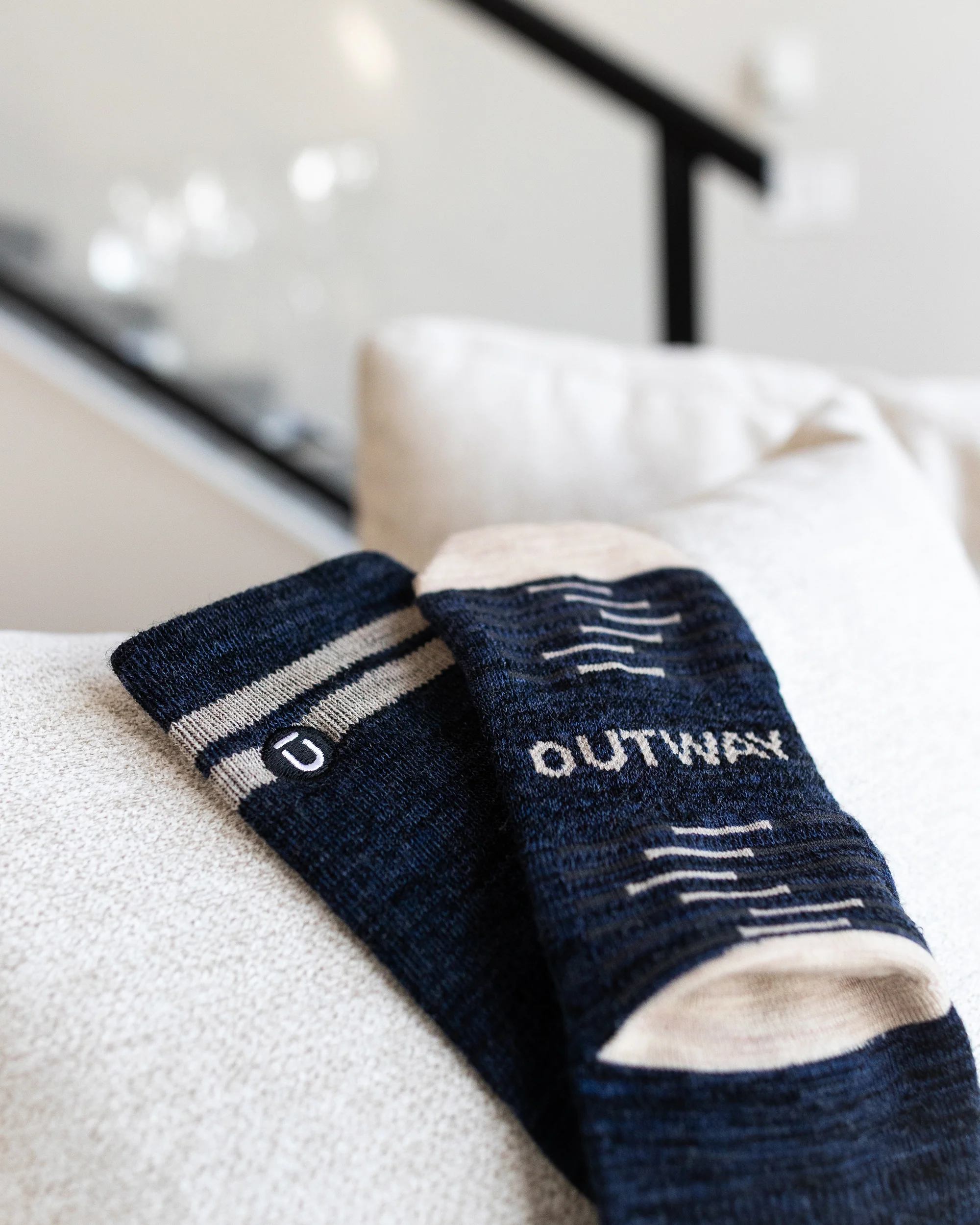 Cobalt Merino Wool Lite Crew Socks - Image 7