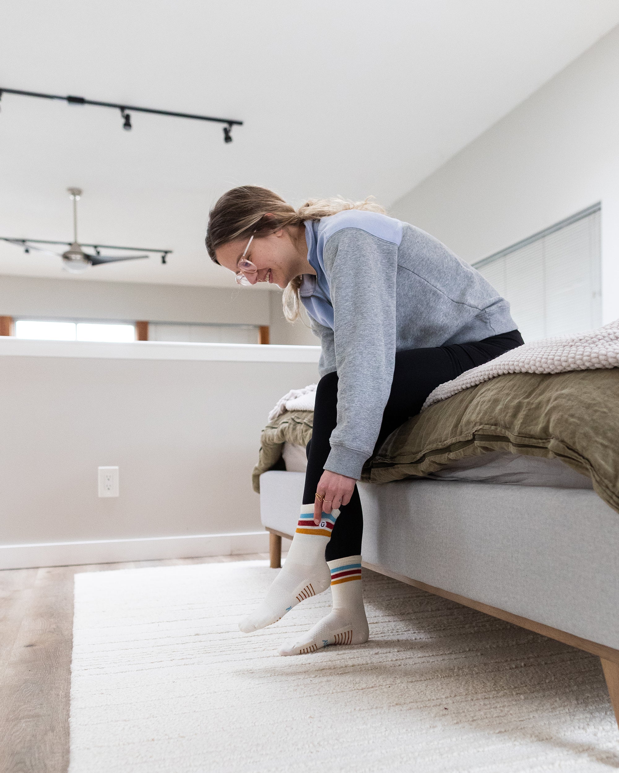 Moonstone Merino Wool Lite Crew Socks - Image 8