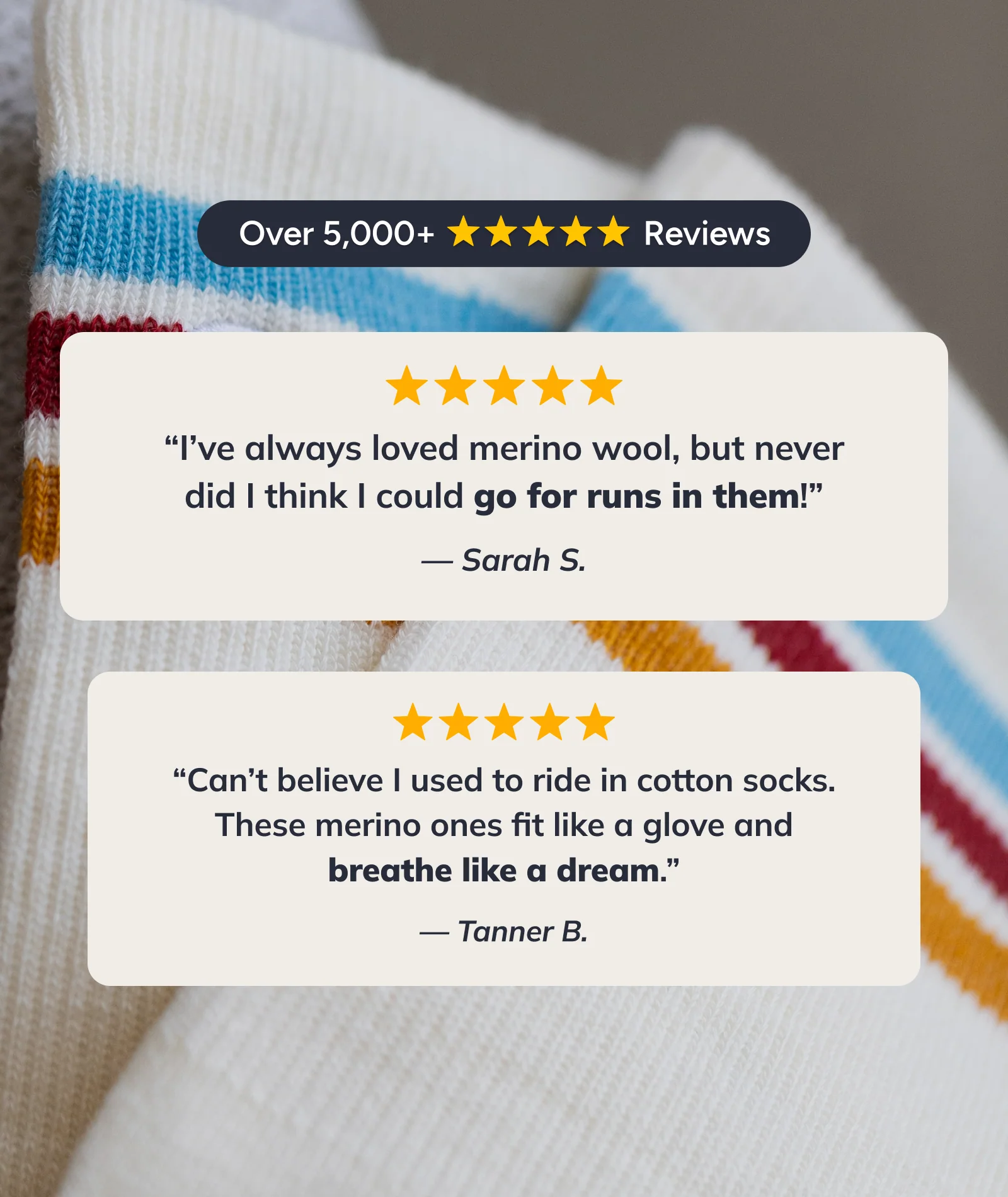 Moonstone Merino Wool Lite Crew Socks - Image 10