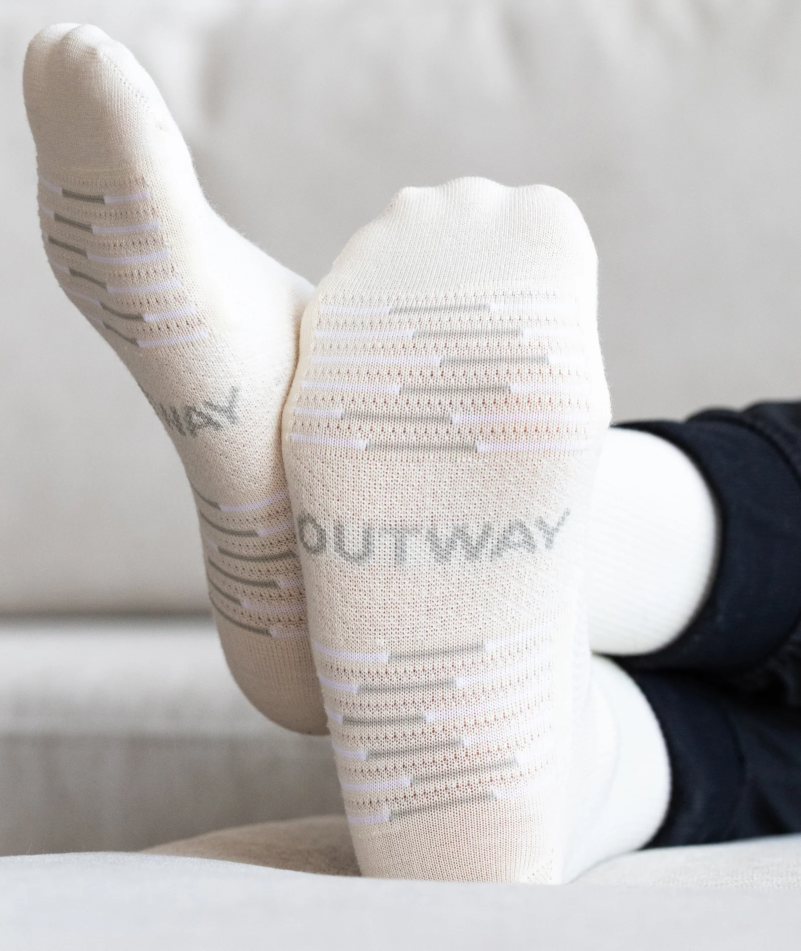 Flagship Off White Merino Wool Lite Crew Socks 3-Pack - Image 8