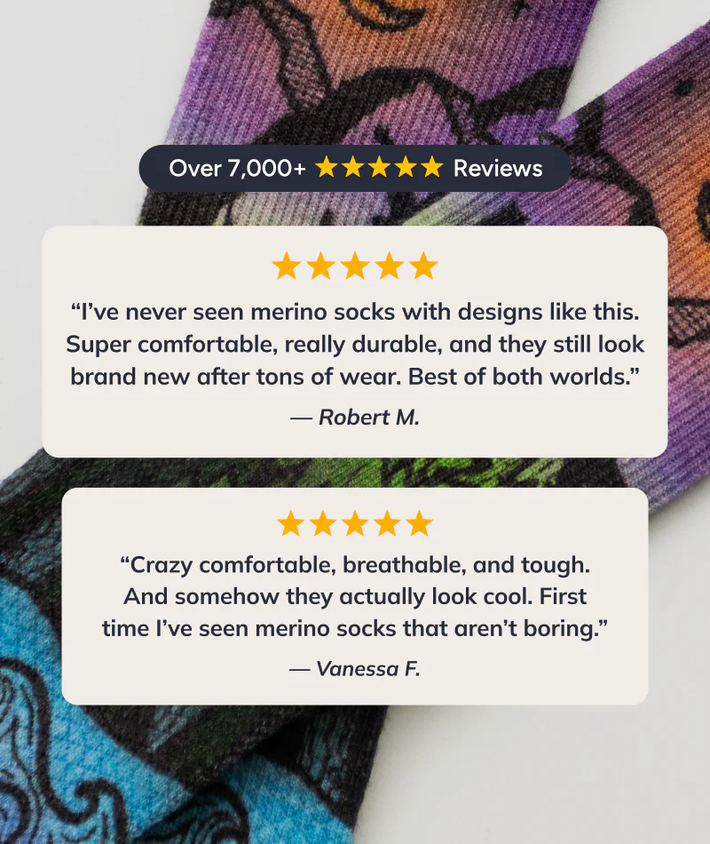 Vancouver Merino Wool Lite Crew Socks - Image 9